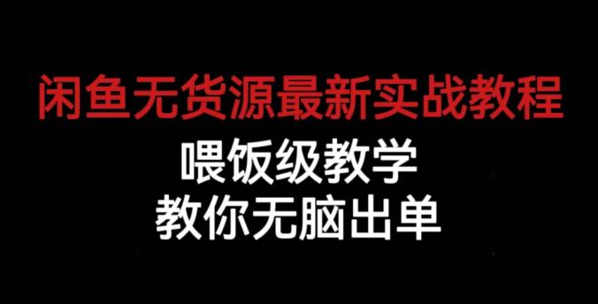 闲鱼无货源最新实战教程，喂饭级教学，教你无脑出单【揭秘】-小北视界