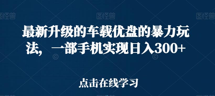 最新升级的车载优盘的暴力玩法，一部手机实现日入300+-小北视界