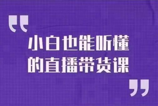 大威本威·小白也能听懂的直播带货课，玩转直播带货，轻松出单-小北视界