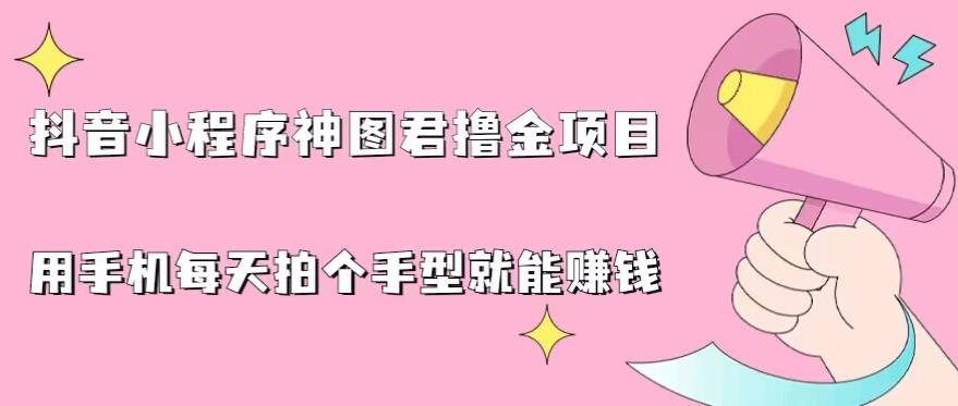 抖音小程序神图君撸金项目，用手机每天拍个手型挂载一下小程序就能赚钱【揭秘】-小北视界