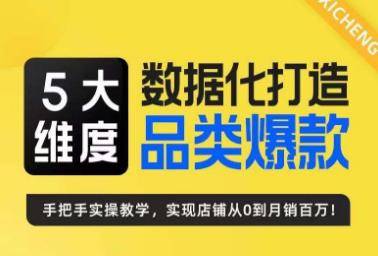 玺承·5大维度，数据化打造电商品类爆款特训营，一套高效运营爆款方法论-小北视界