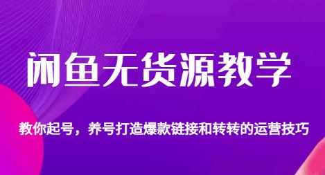 闲鱼无货源教学，教你起号，养号打造爆款链接以及转转的运营技巧-小北视界