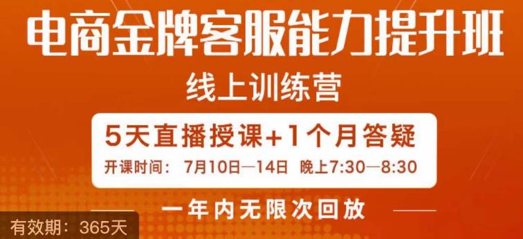 电商金牌客服能力提升班，提升客服能力是你店铺业绩的关键要素-小北视界