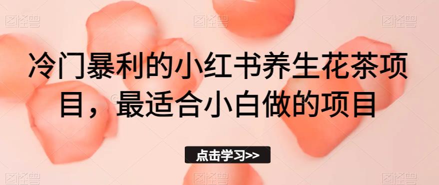 冷门暴利的小红书养生花茶项目，最适合小白做的项目【揭秘】-小北视界