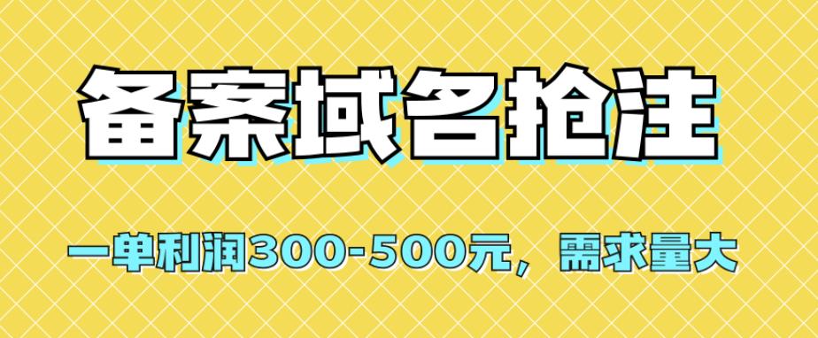 【全网首发】备案域名抢注，一单利润300-500元，需求量大-小北视界