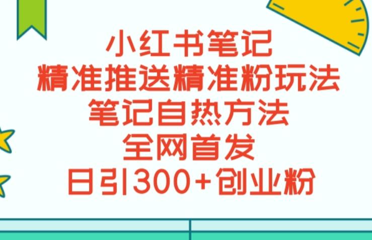 最新小红书笔记精准推送2000+精准粉，单日导流私欲最少300【脚本+教程】-小北视界