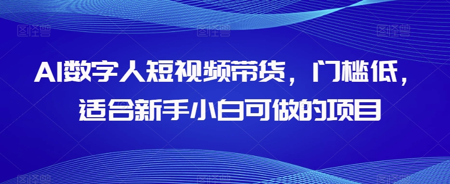 AI数字人短视频带货，门槛低，适合新手小白可做的项目-小北视界