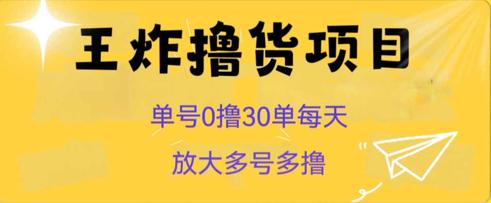 王炸撸货项目，单号0撸30单每天，多号多撸【揭秘】-小北视界