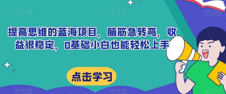 提高思维的蓝海项目，脑筋急转弯，收益很稳定，0基础小白也能轻松上手-小北视界