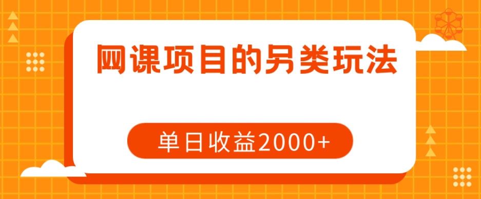 网课项目的另类玩法，单日收益2000+【揭秘】-小北视界