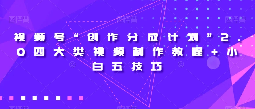 视频号“创作分成计划”2.0四大类视频制作教程+小白五技巧【揭秘】-小北视界