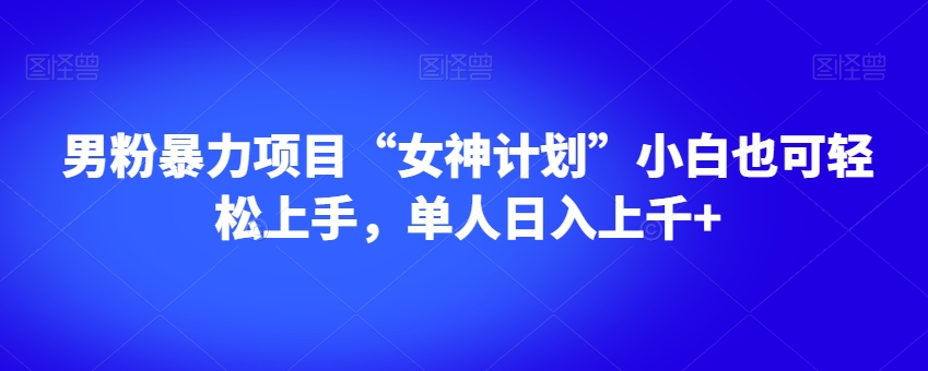 男粉暴力项目“女神计划”小白也可轻松上手，单人日入上千+【揭秘】-小北视界