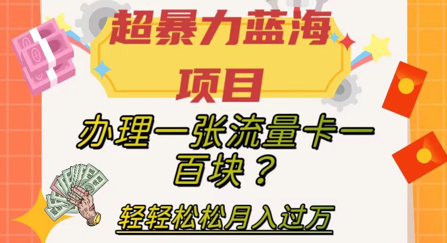 超暴力蓝海项目，办理一张流量卡一百块？轻轻松松月入过万，保姆级教程【揭秘】-小北视界