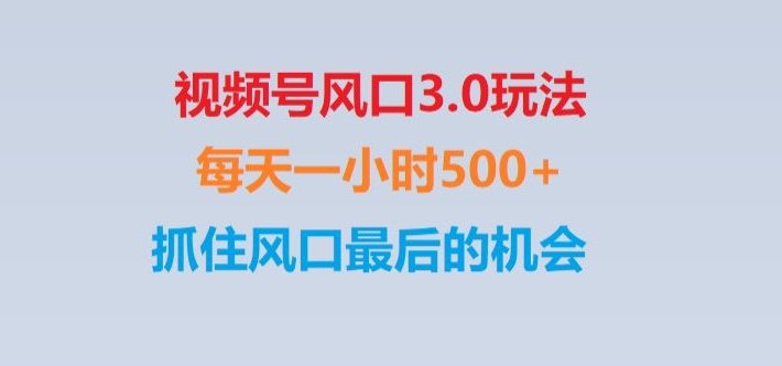 视频号风口3.0玩法单日收益1000+,保姆级教学,收益太猛,抓住风口最后的机会【揭秘】-小北视界