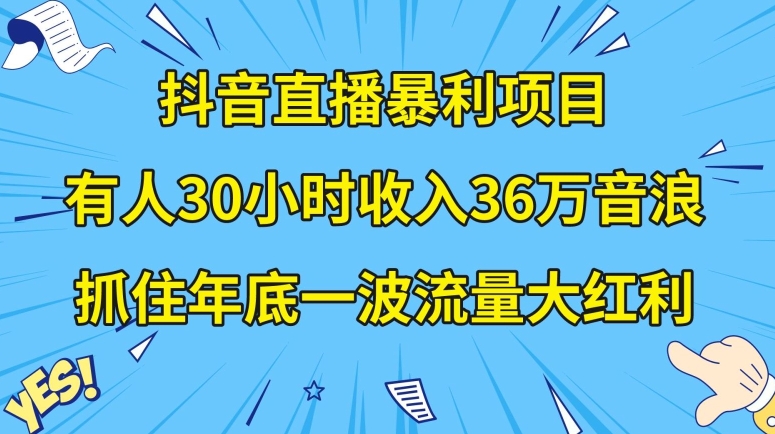 抖音直播暴利项目，有人30小时收入36万音浪，公司宣传片年会视频制作，抓住年底一波流量大红利【揭秘】-小北视界