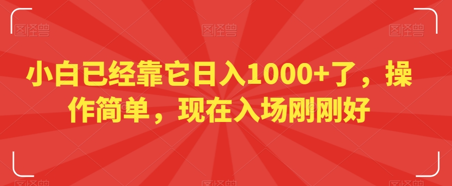 小白已经靠它日入1000+了，操作简单，现在入场刚刚好【揭秘】-小北视界