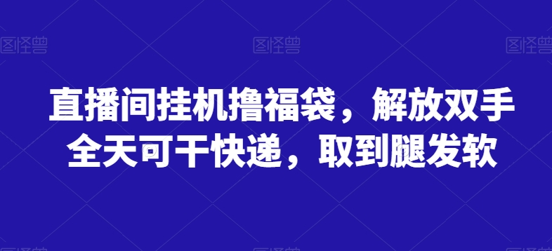 直播间挂机撸福袋，解放双手全天可干快递，取到腿发软-小北视界