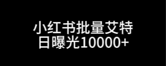 日曝光1W+红薯批量艾特软件-小北视界