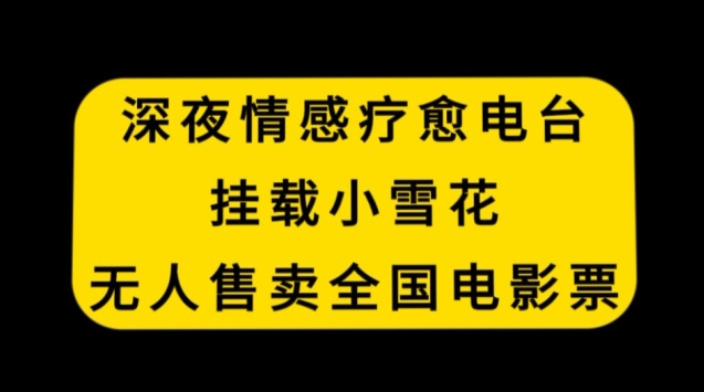 深夜情感疗愈电台，挂载小雪花，无人售卖全国电影票【揭秘】-小北视界