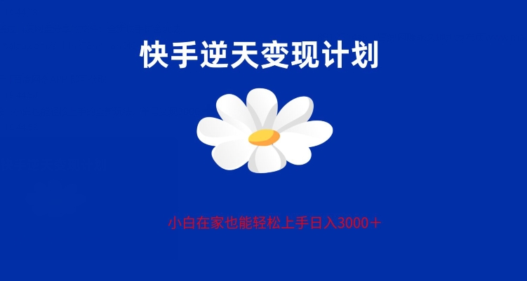 快手全新偏门玩法，小白也能轻松上手的全新玩法，单号变现3000，支持矩阵操作-小北视界