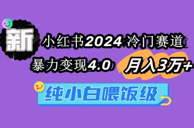 小红书2024冷门赛道一个月3万+暴力变现4.0纯小白喂饭级-小北视界