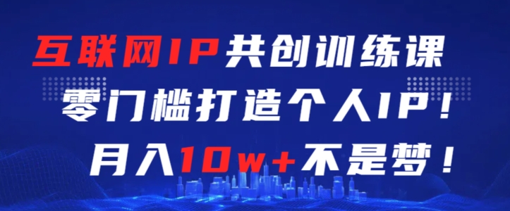 互联网IP共创训练课，零门槛零基础打造个人IP，月入10w+不是梦【揭秘】-小北视界