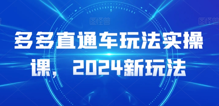 多多直通车玩法实操课，2024新玩法-小北视界