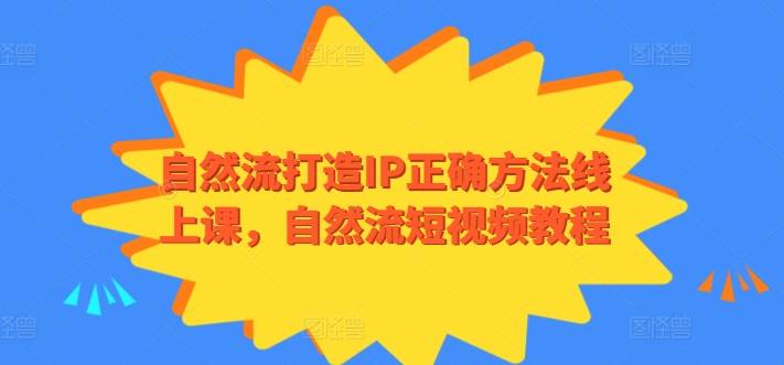 自然流打造IP正确方法线上课，自然流短视频教程-小北视界