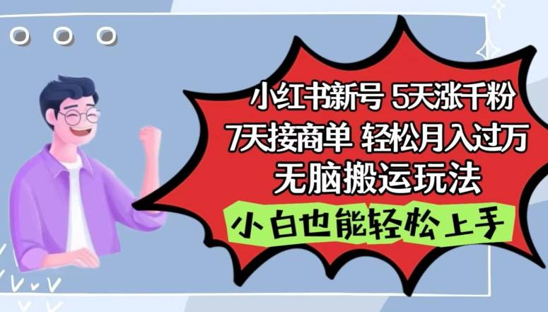 小红书影视泥巴追剧5天涨千粉，7天接商单，轻松月入过万，无脑搬运玩法【揭秘】-小北视界