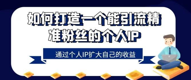 如何打造一个能引流精准粉丝的个人IP，通过个人IP扩大自己的收益-小北视界